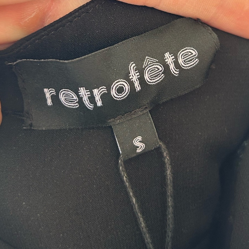 Retrofete Black Sheer Backless Halter Gown - Picture 12 of 12